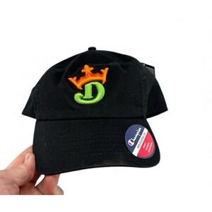 Champion‎ Draft Kings Black Adjustable Dad Hat Embroidered OSFA NWT
